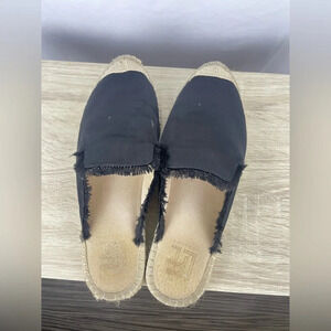 LFL by Lust for Life Womens Irie Fabric Cap Toe Espadrille, Black, Size 7.5